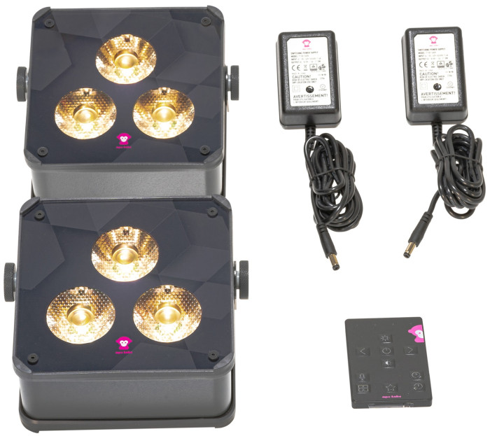 Ape Labs Maxi 2+ Set of 2 Grey | IP65 RGBaW Smart Battery Uplight