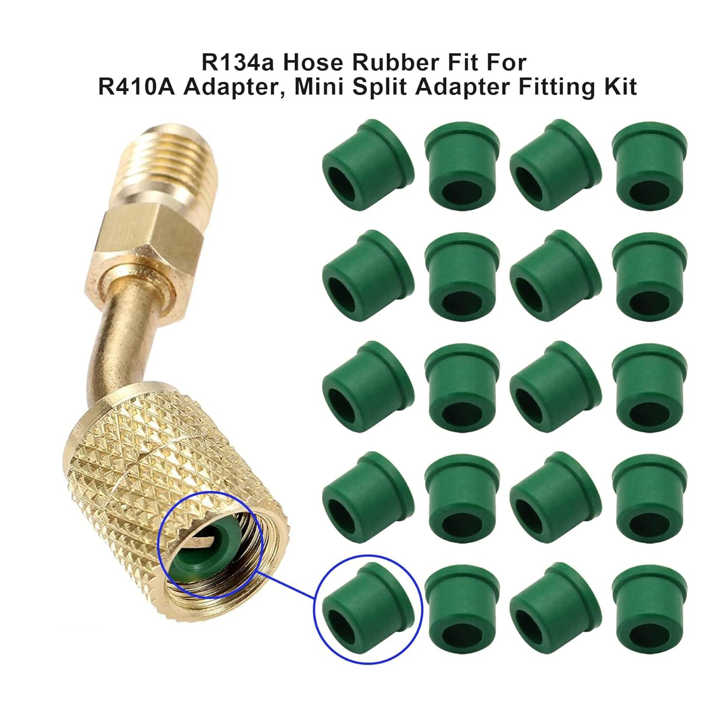 20 PCS R134A Rubber Gasket Fit for Air Conditioning Refrigeration Charging Hose