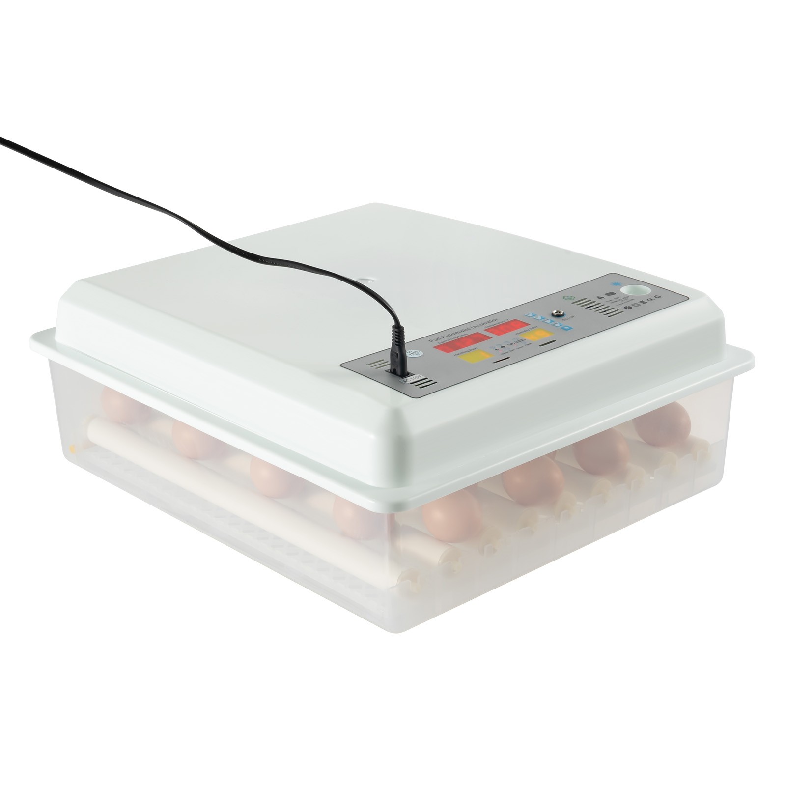 Egg Incubator 64 Eggs Fully Digital Automatic Hatcher Fits Hatching Chicken Farm