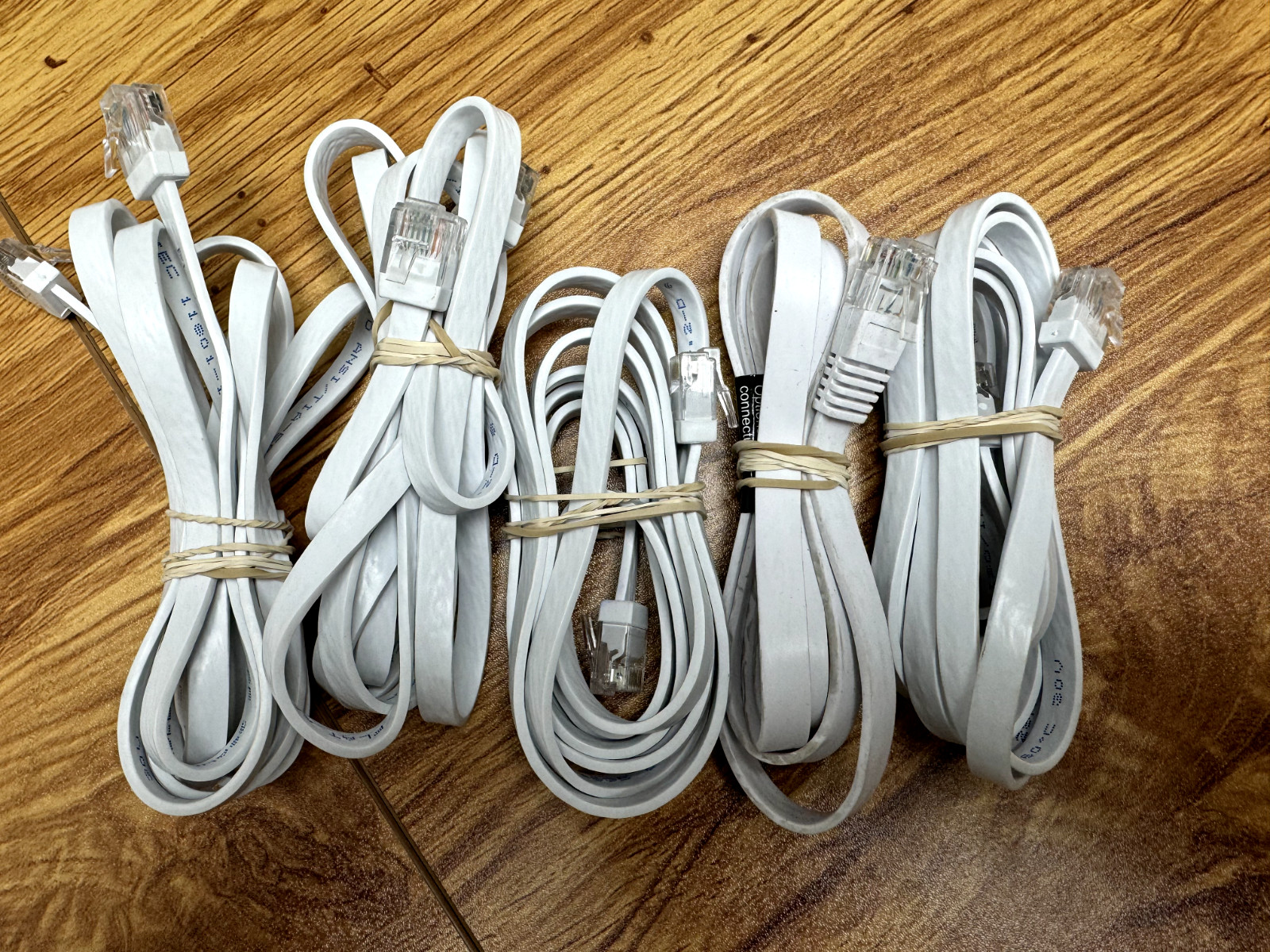 5 PACK!! OEM Google WiFi Router RJ45 Ethernet Network Flat Cable Cord White 6ft