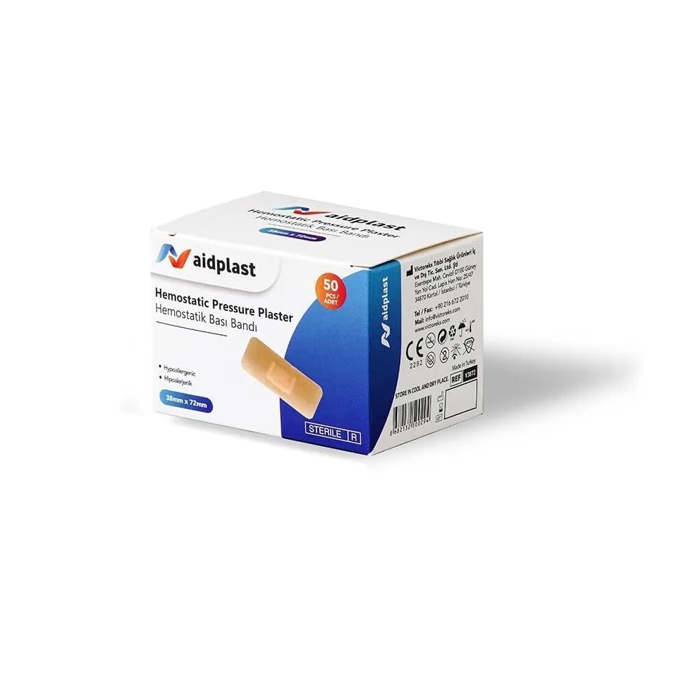 Hemostatic Pressure Bandages for Dialysis patients 50 Piece 1 box  AIDPLAST
