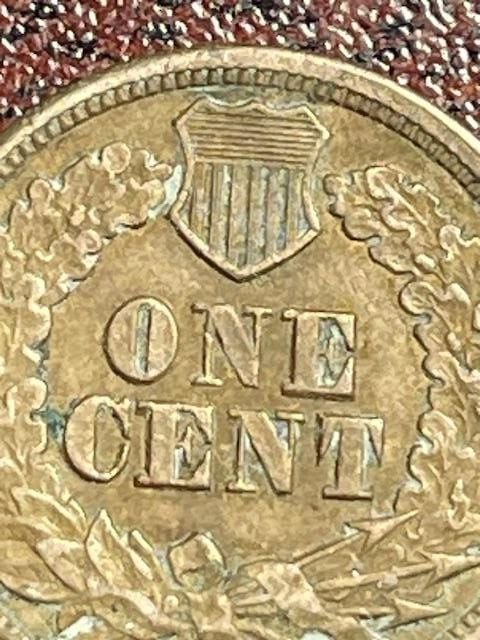 1863 1c Indian Head Cent. Attractive AU/UNC Example! - SOME VERDIGRIS REV!
