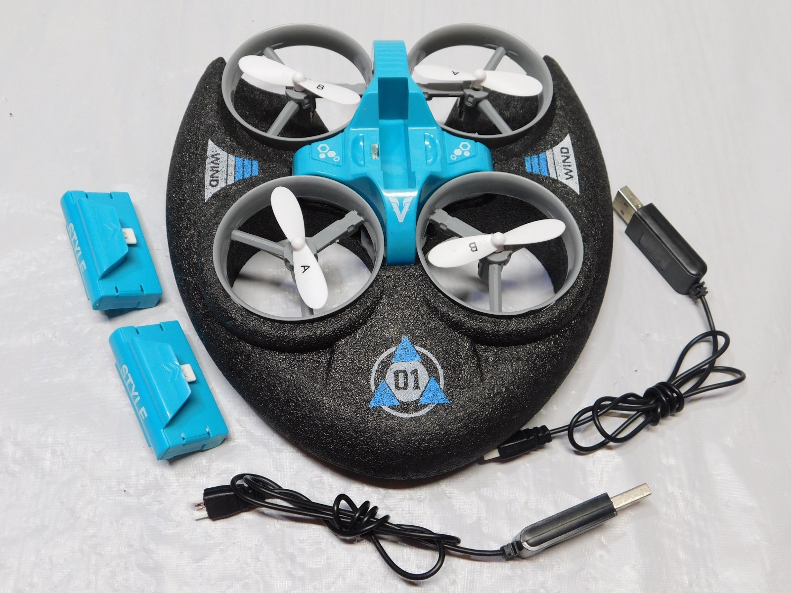 Blue Black X-Wind 3 In 1 Air Ground Water Aircraft Helicopter Drone (Parts Only)