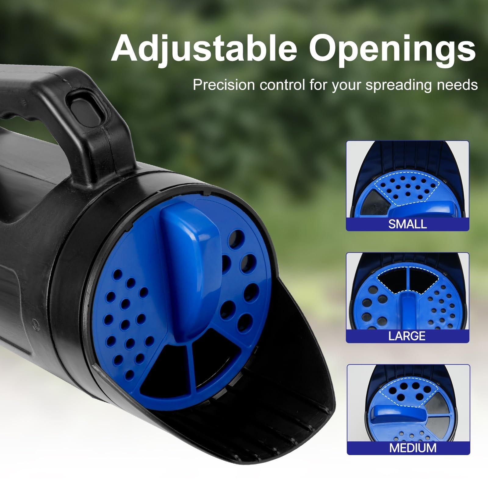 PERSZEN Handheld Spreader for Fertilizer, Grass and Ice Melt, MultiUse Spread...