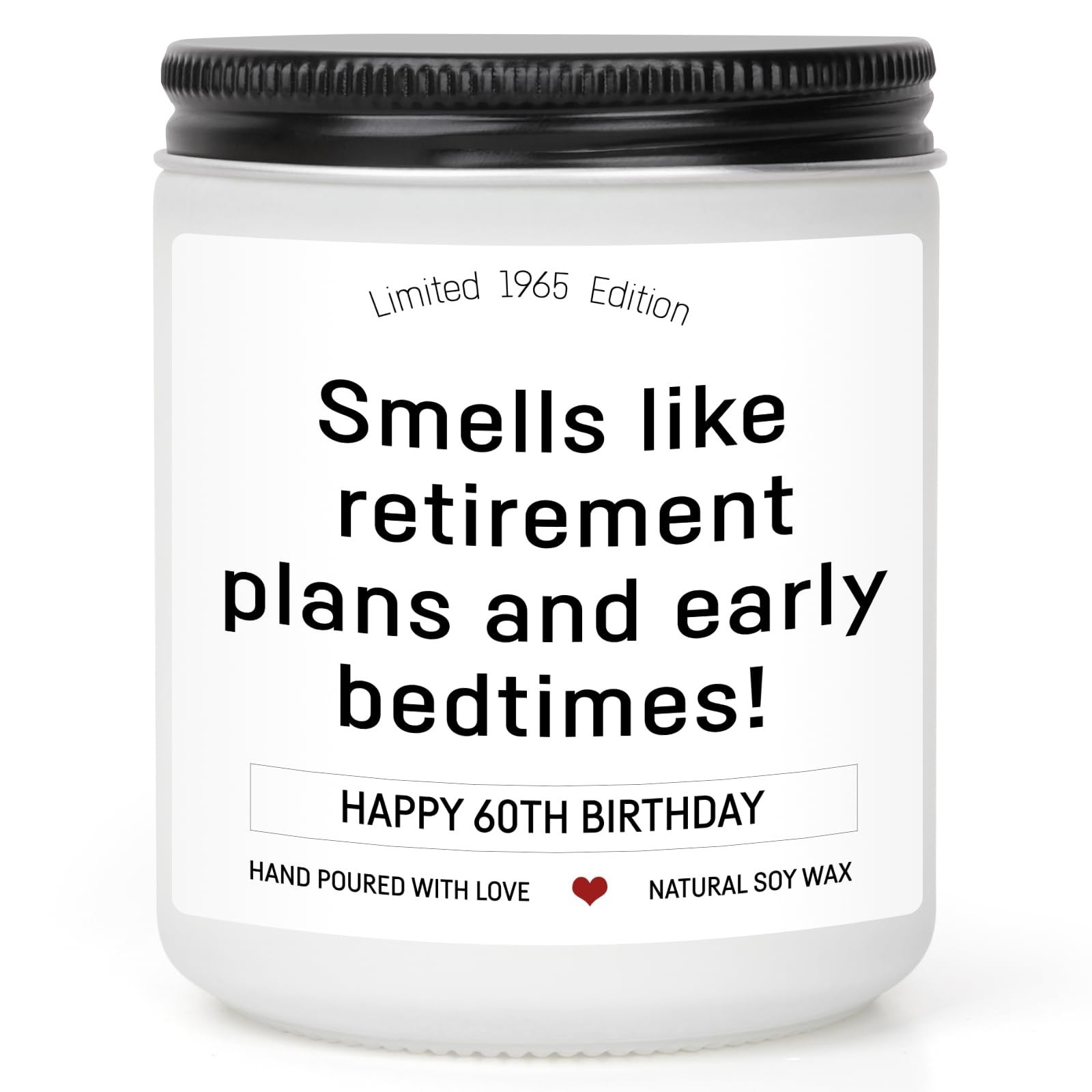 60th Birthday Candle Gifts – 1965 Scented Candle for Women & Men, 60 Year