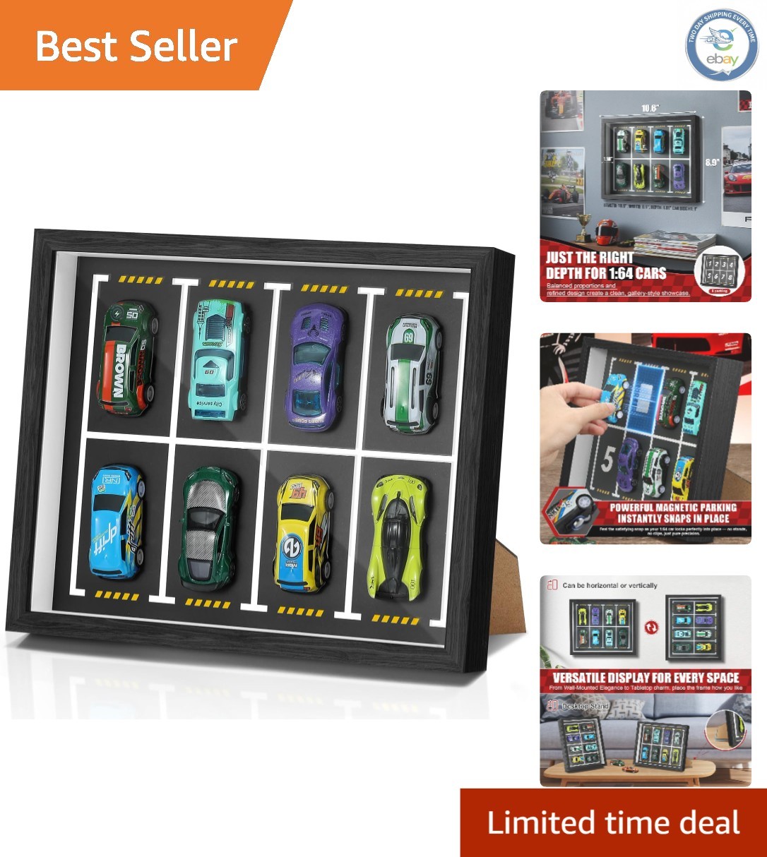 Dynamic 1:64 Scale Diecast Frame - Secure Parking Mat & Elegant Display Solution