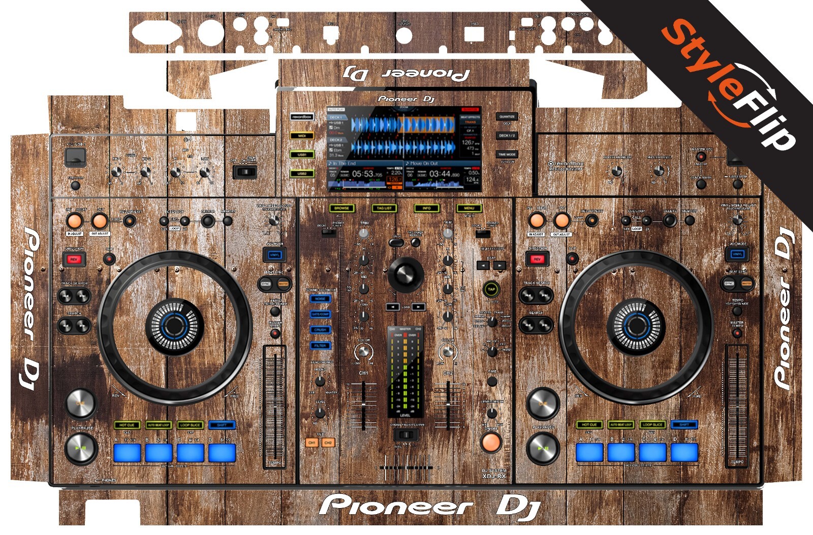 Pioneer XDJ-RX Skin | Wood #1 | Protective Decal | StyleFlip Skins