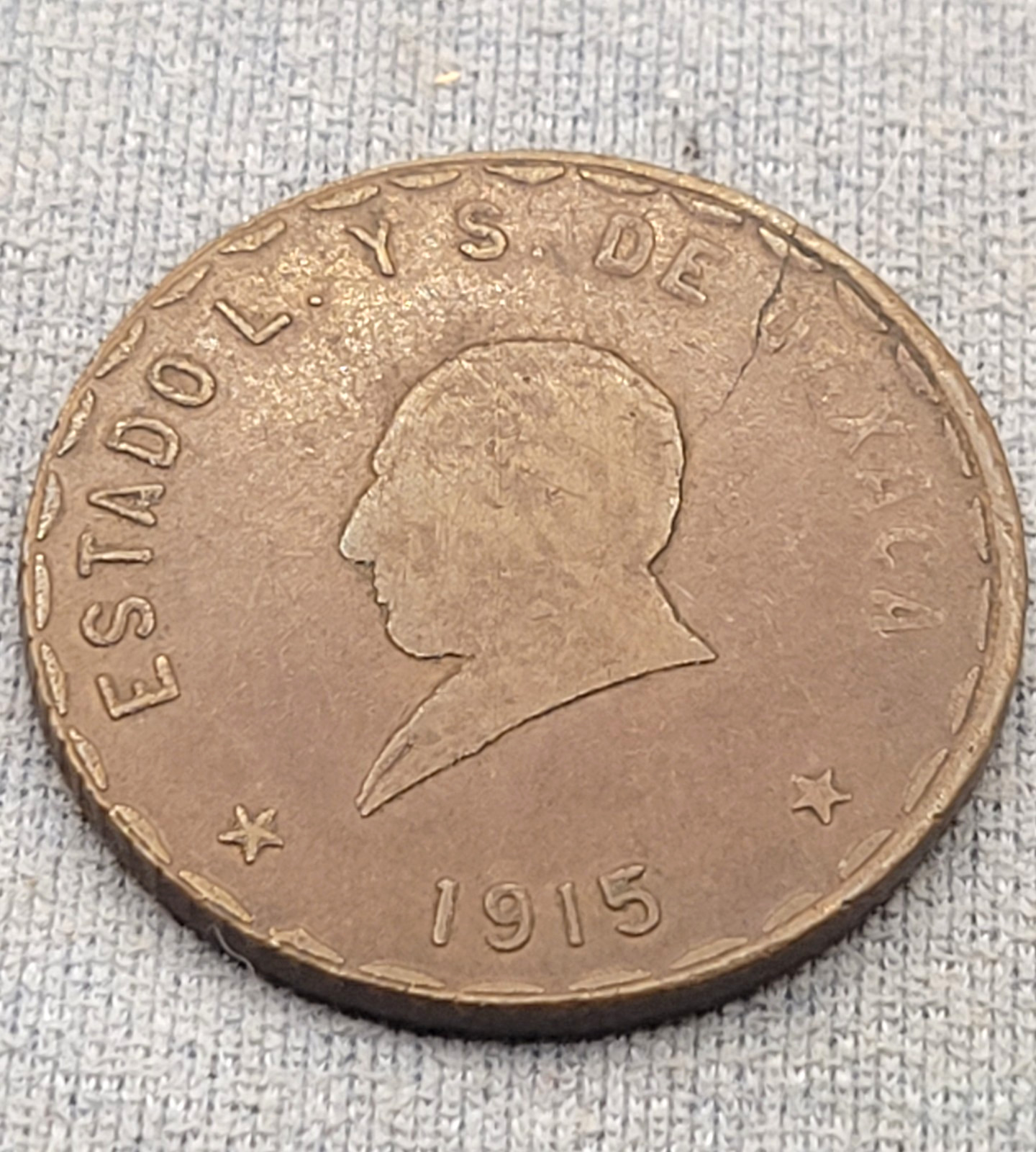 1915 MEXICO – OAXACA TEN CENTAVOS