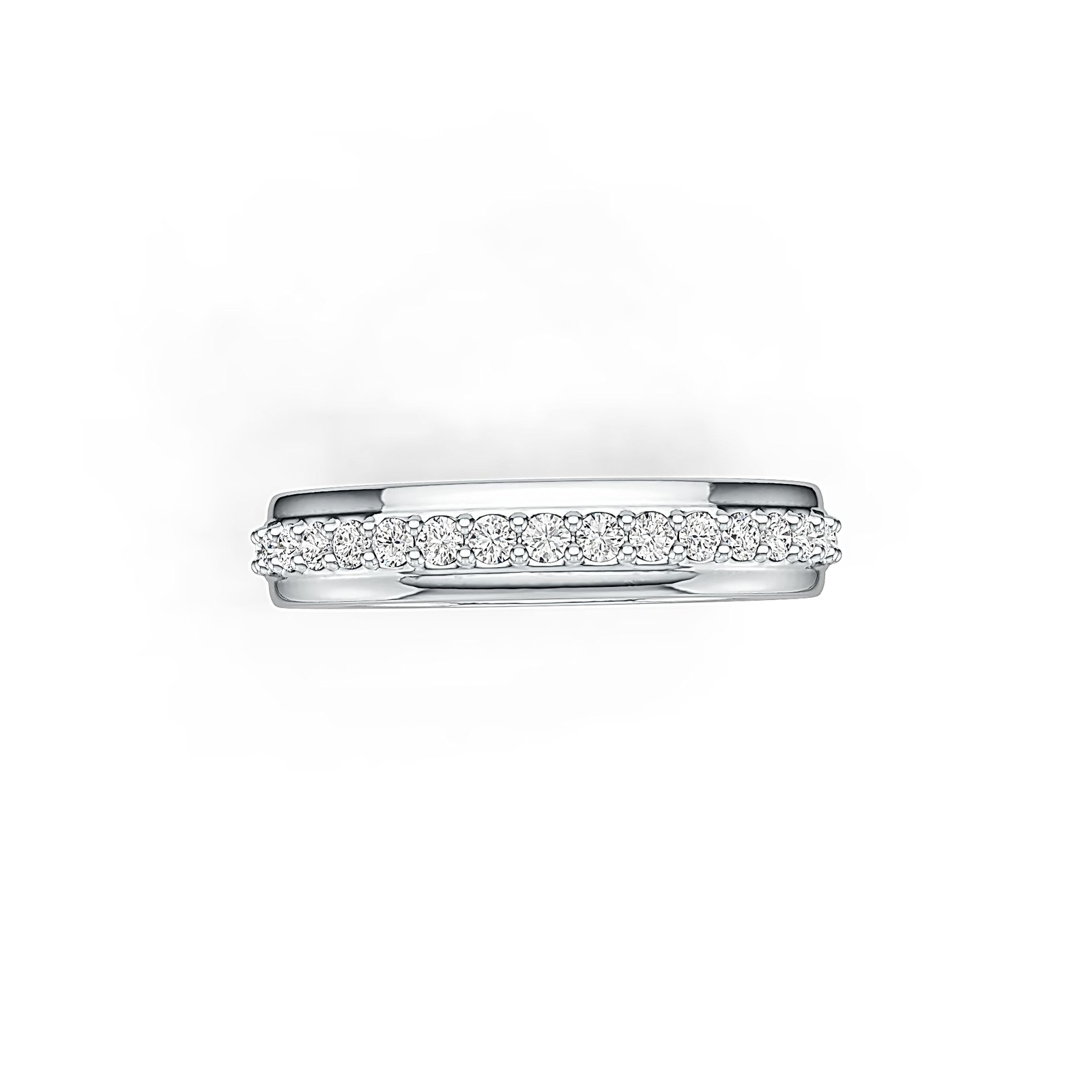 Sterling Silver Ring Setting Round White Topaz