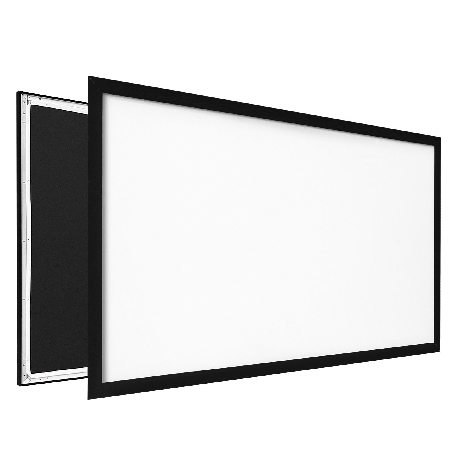 110" HD 16:9 Projector Screen, 160° Viewing Angle, PVC White