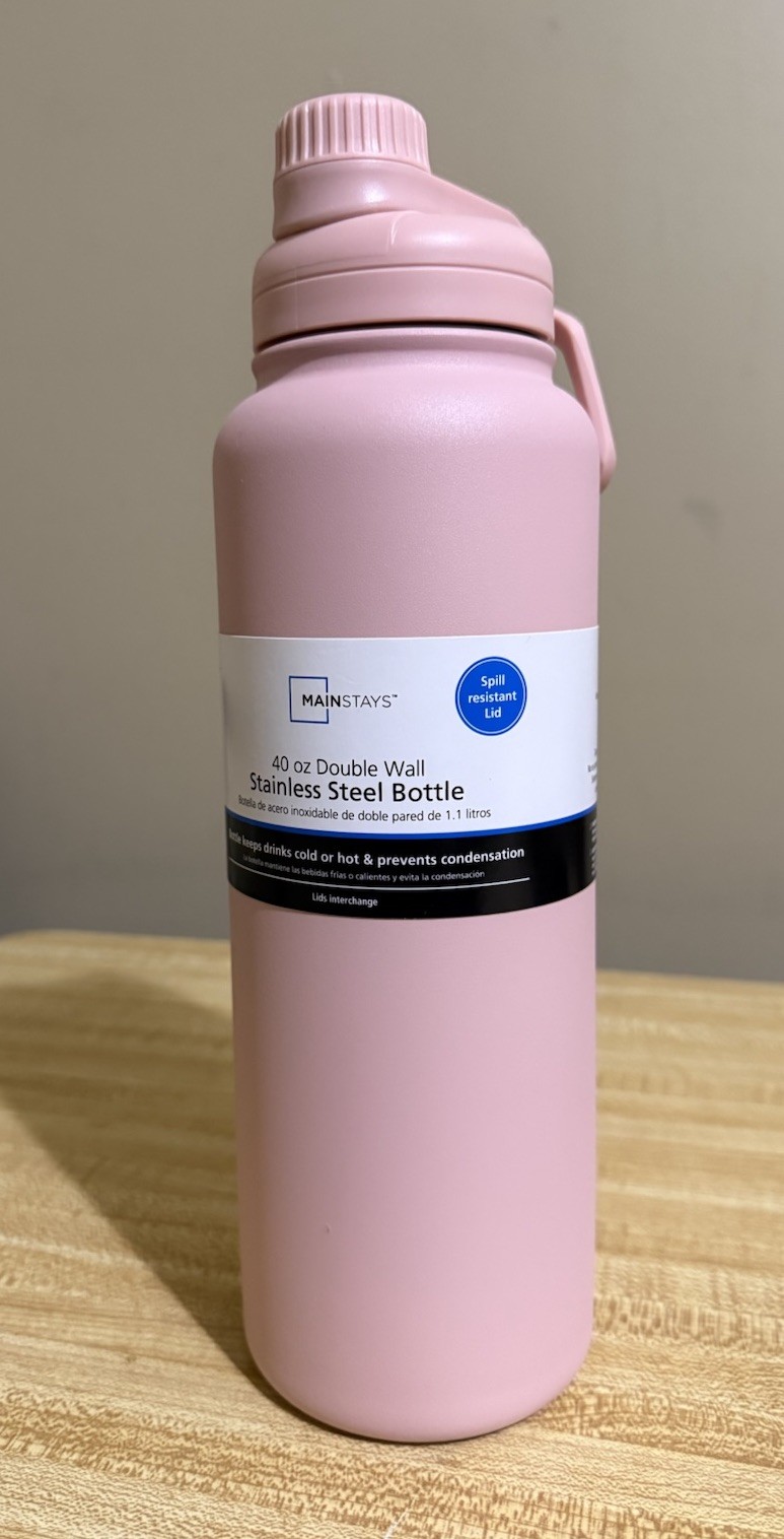 40 fl oz Pearl Blush Pink Insulated Stainless Steel Water Bottle with Chug Lid