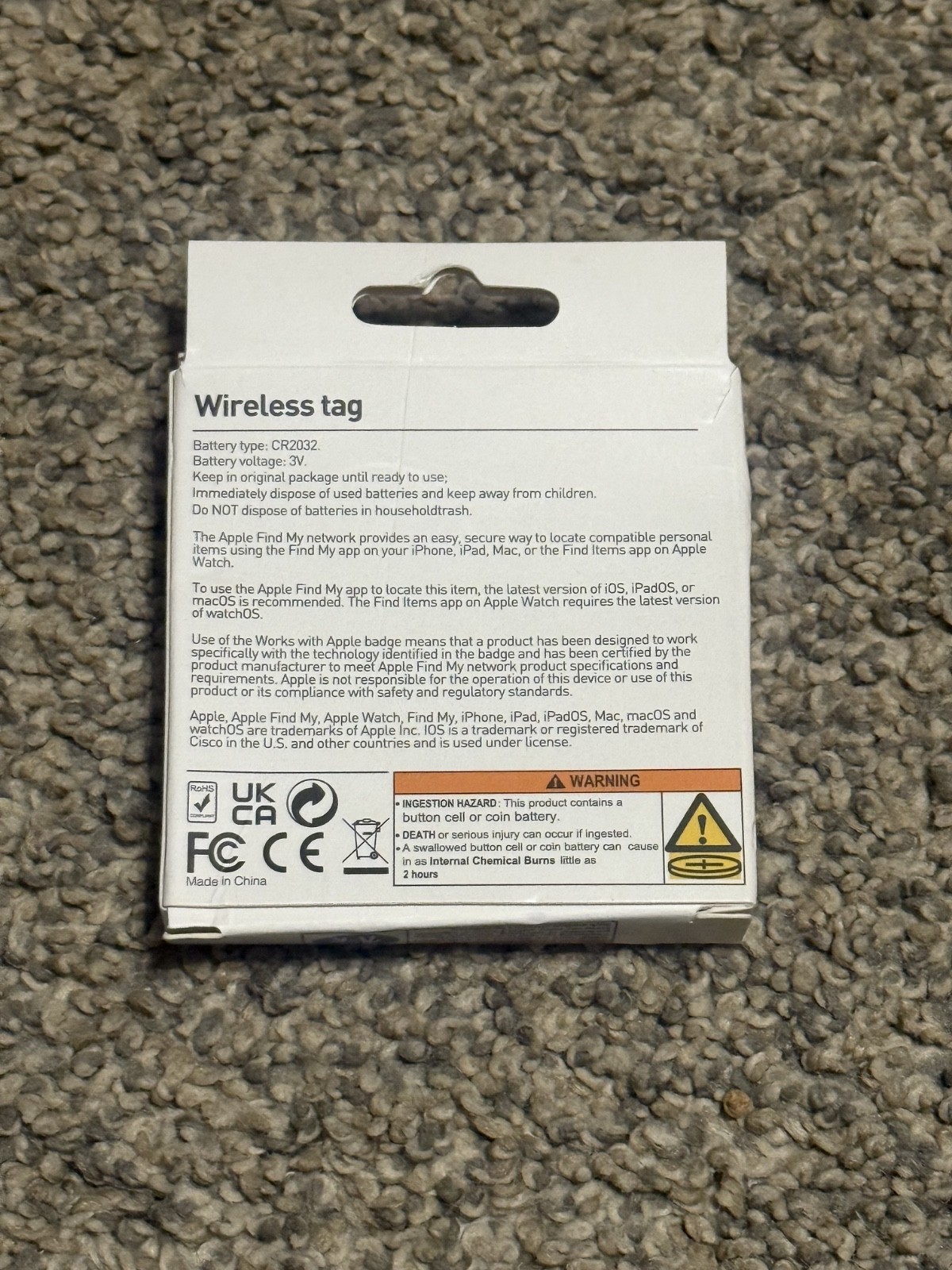 Wireless Tag "Never Loose Things" NIB