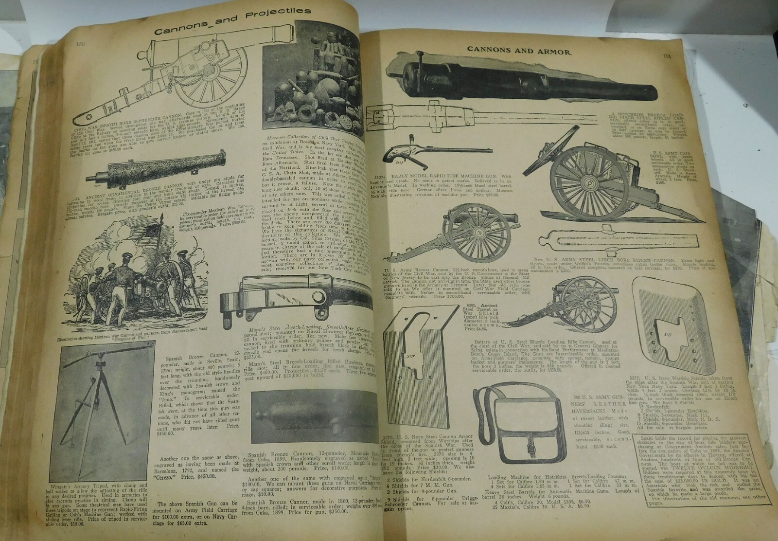 1929 Weapons and Munitions catalog in poor condition