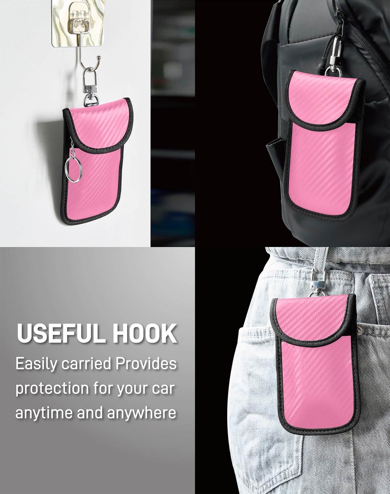 Faraday Key Fob Signal Blocking Pouch 2 Pack