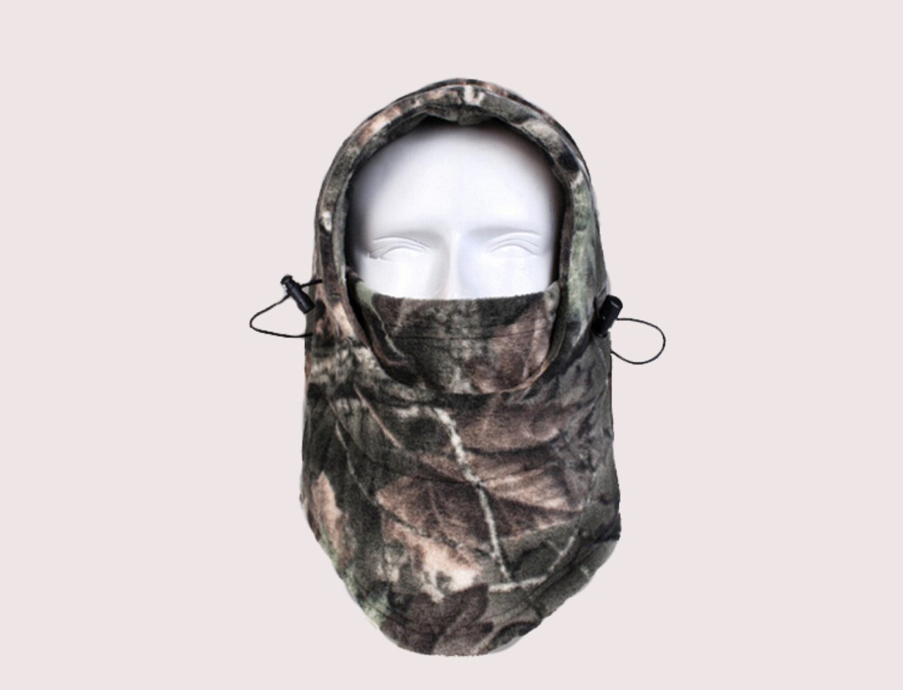 Balaclava Ski Full Face Mask Camo Fleece Neck Gaiter Hood Adjustable Hunting Hat