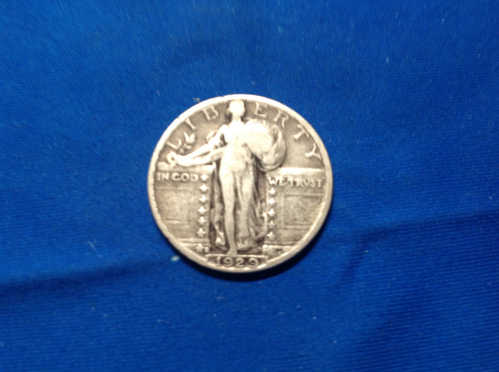1929 Standing Liberty Quarter (red/green)
