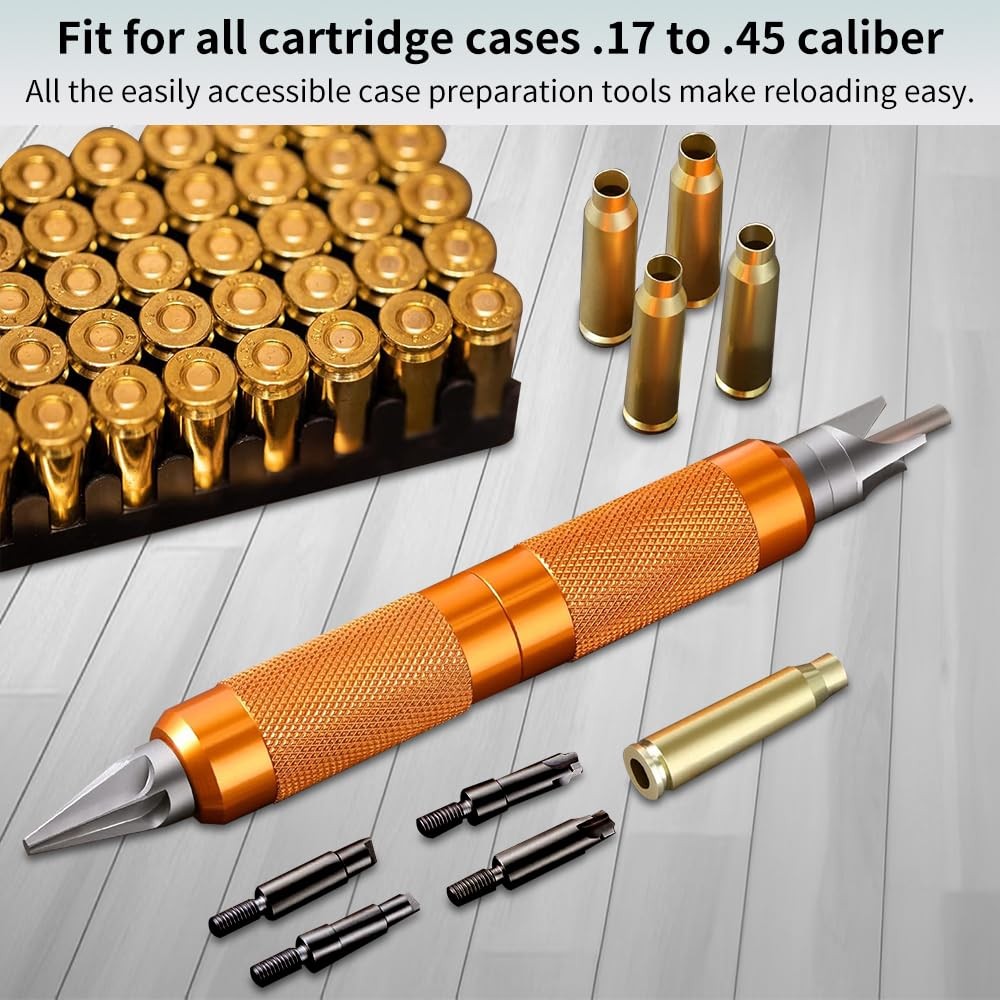 Case Prep Multi-Tool for Case Trimmer, Crafting Case Pocket Cleaner, Reamer a...
