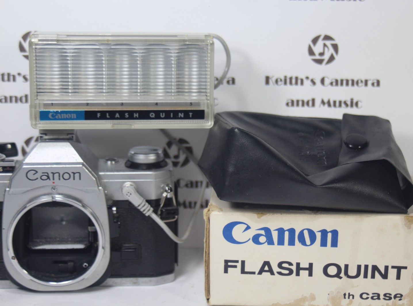 Collectible Vintage Canon Flash Quint 5-Bulb flash holder : early Canon cameras