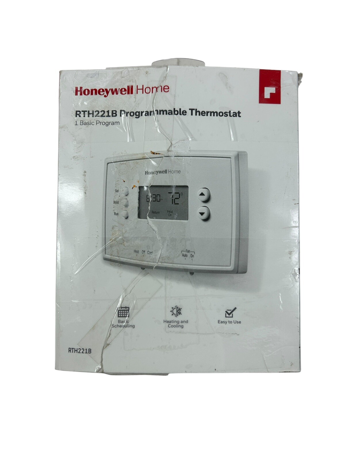 Honeywell Home RTH221B1039 1-Week Programmable Thermostat, White