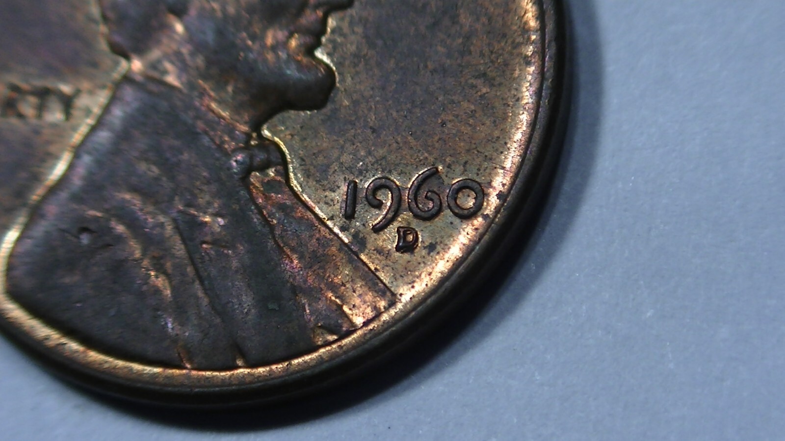 1960 D DENVER DOUBLE DD MINT MARK ERROR LINCOLN MEMORIAL PENNY CENT BOLD NICE!