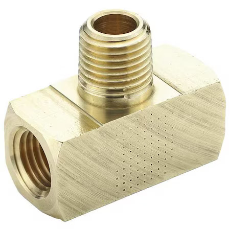 Parker 2224P-6 Extruded Branch Tee Brass Male Branch Tee, 3/8 In Female Npt X