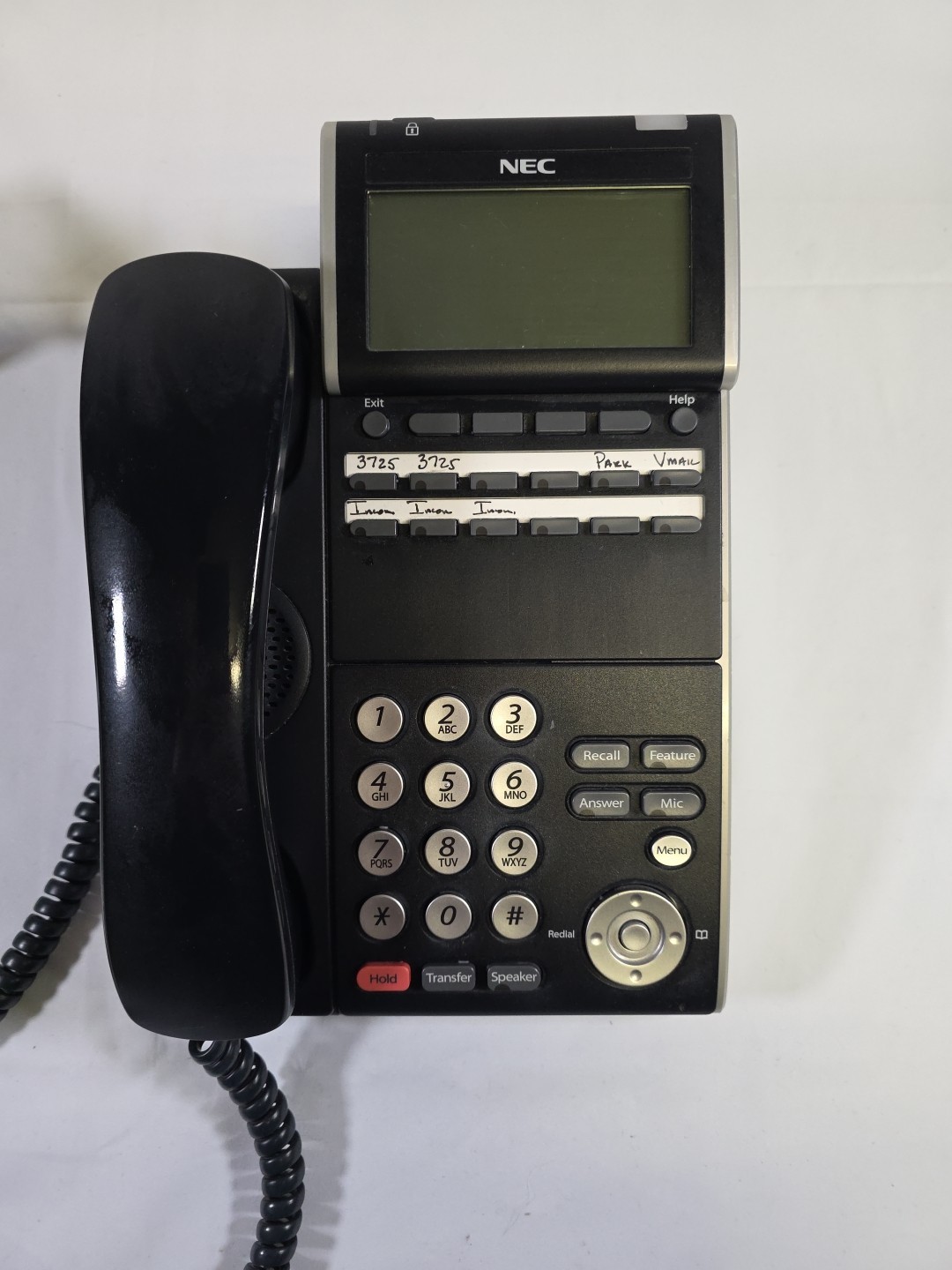 NEC ITL-12D-1(BK)TEL ILV(XD)Z-Y(BK) Lot# K26DMF-G Business Phone Plus Acc.