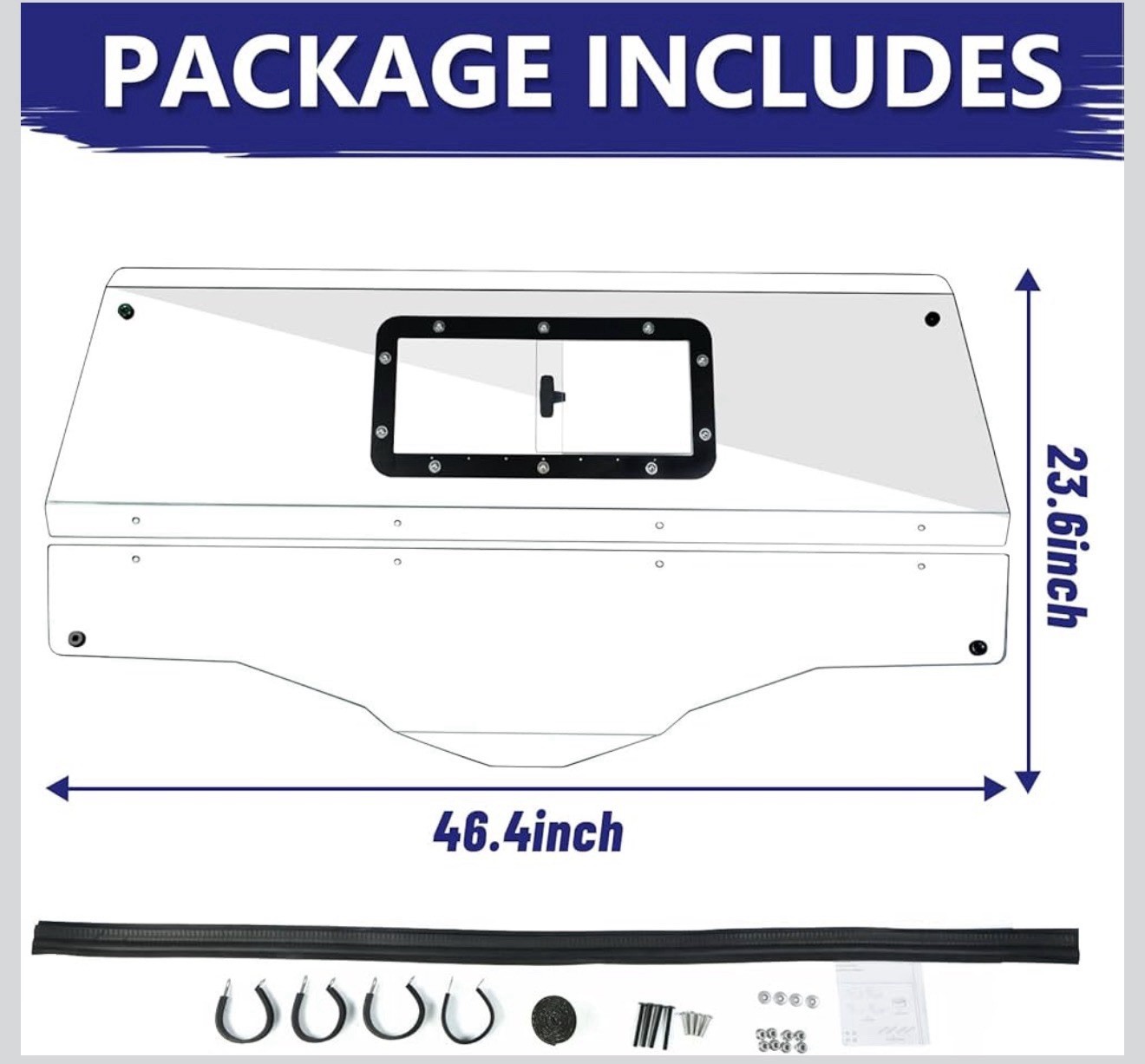 ZFORCE 800 Rear Windshield Vent Back Window Compatible with CFMOTO ZFORCE 800