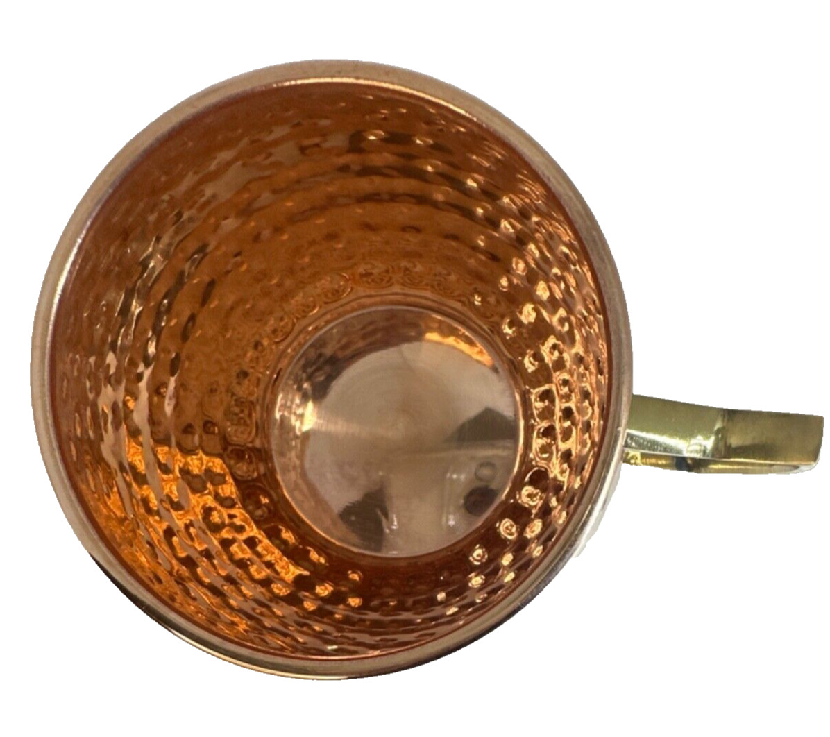 Pure Copper Mug ,Hammered Mug Holds 460 ml With Brass Handle