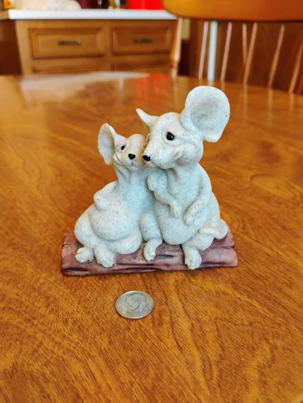 Quarry Critters "Mocha And Mynah" Stone Adorable Pair Of Mouse Critters Figurine