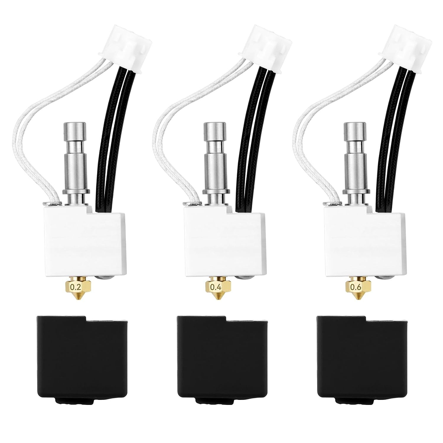 3 Pack Brass Hotend for Anycubic Kobra S1 Combo 0.2mm 0.4mm 0.6mm brass Print He