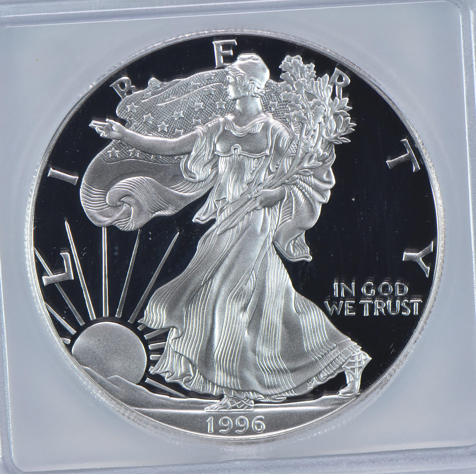 1996-P American Silver Eagle PR70 DCAM ICG