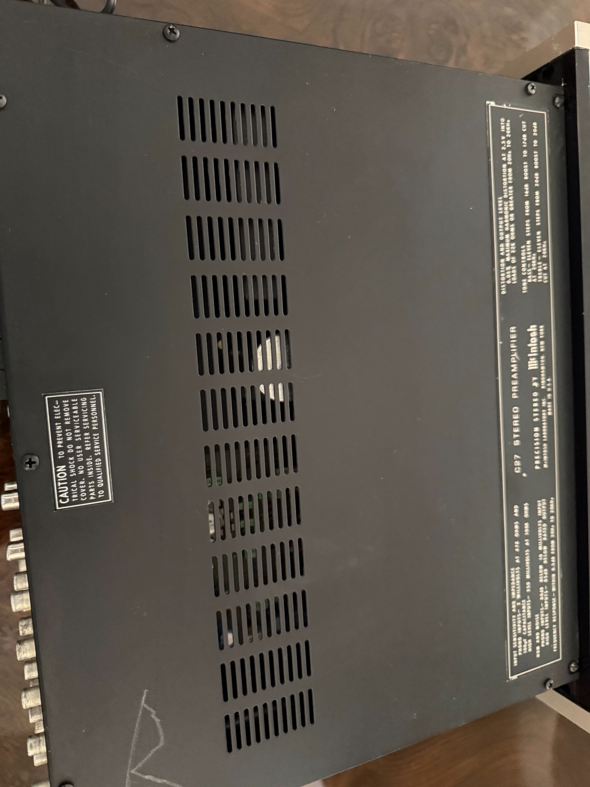 Mcintosh mc27 preamplifier