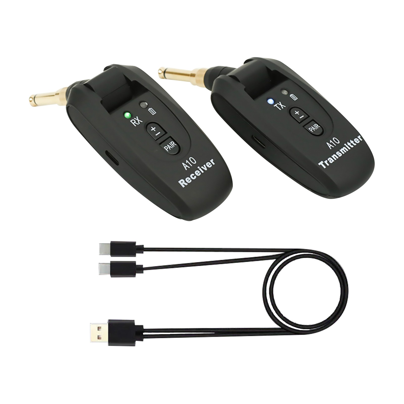 2.4GHz Wireless System Transmitter Receiver For Electric Guitar 100ft Range