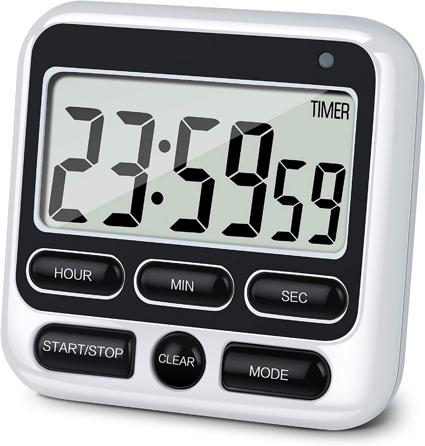 Digital Kitchen Timer with Mute/Loud Alarm Switch 12 Hour Clock Memory Function