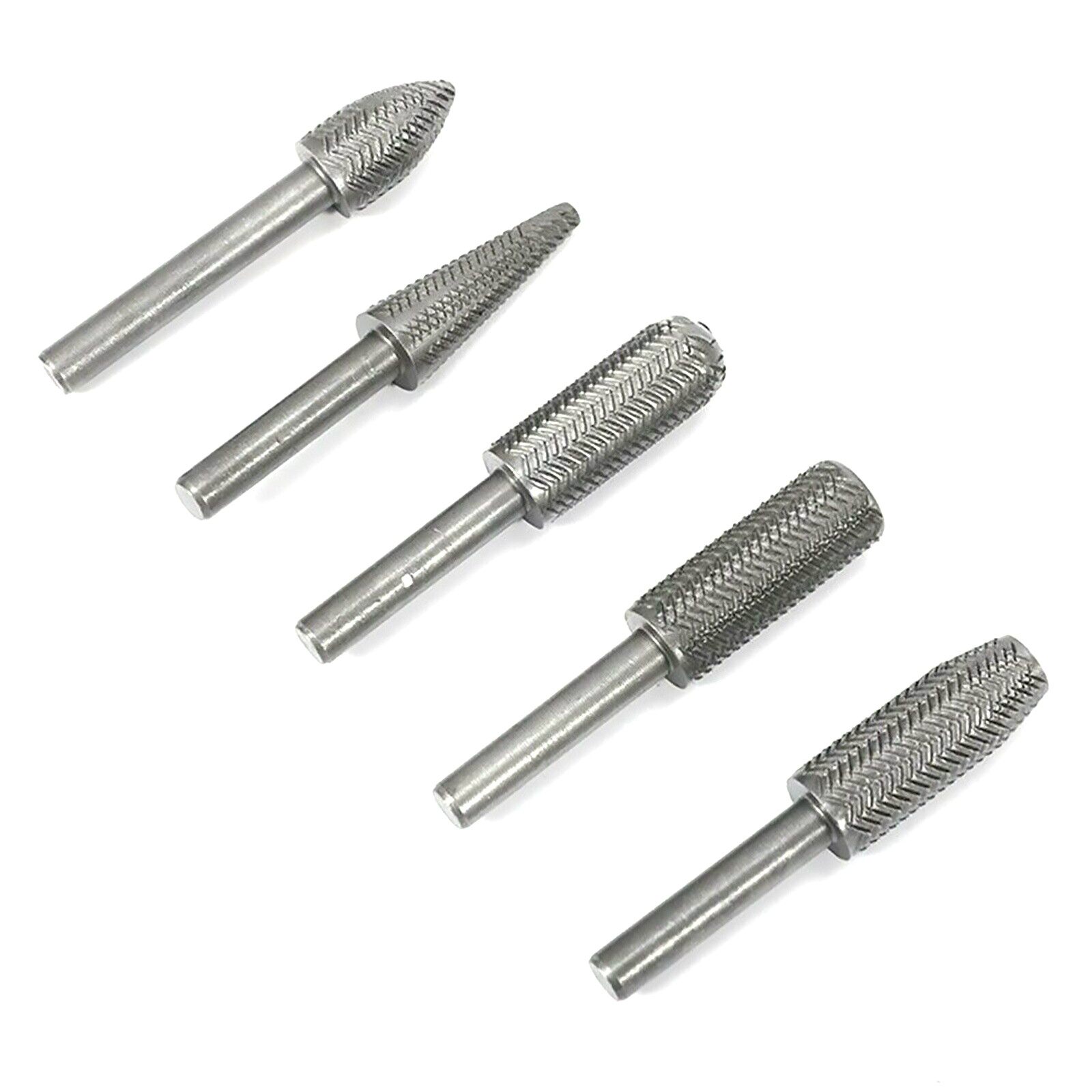 5pcs Metal Cutter Drill Bits Rotary Bits Rasp For Steel Grinding Carving Durable