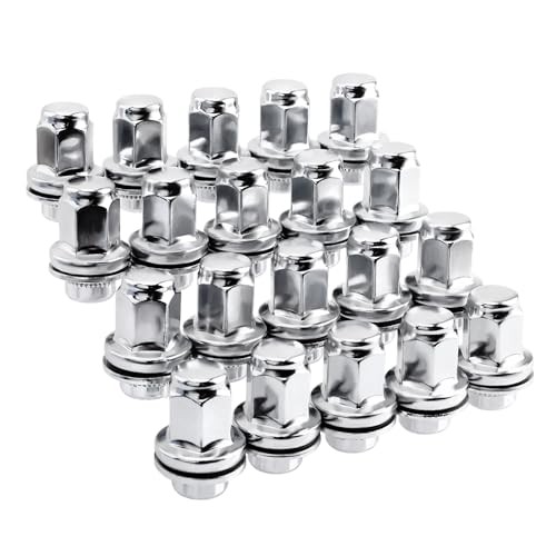 14x1.5mm OEM Style Factory Lug Nuts Set of 20, 7/8 M14×1.5 chrome 20pcs,1.85IN