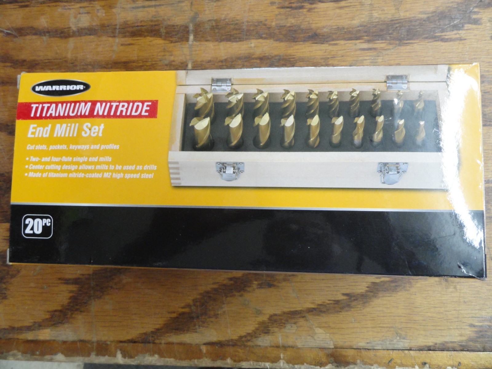 Warrior 20pc Titanium Nitride Coated End Mill Set -NEW