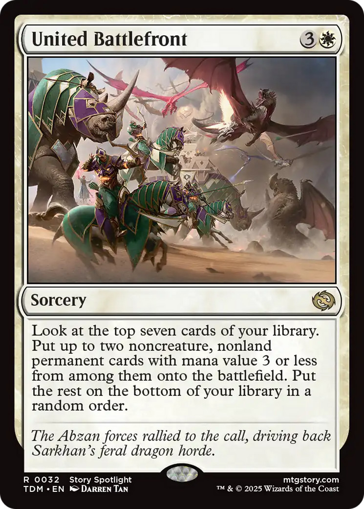 x1 United Battlefront TDM Tarkir Dragonstorm MTG 32 RARE M/NM 1x
