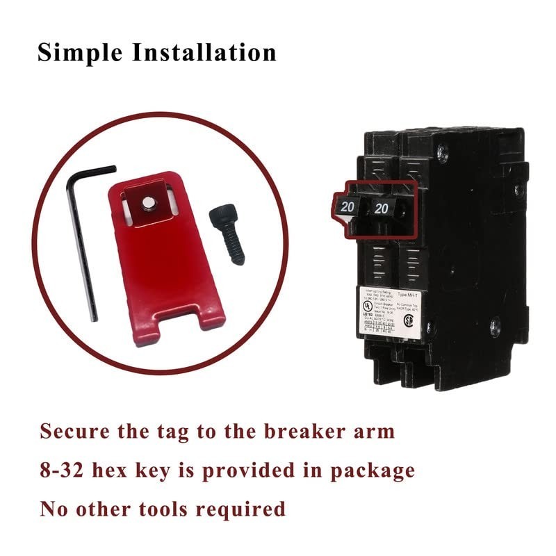 2 sets ELOCK-FA Fire Alarm Lock, E-Series Lockout Kit, Red1 RED