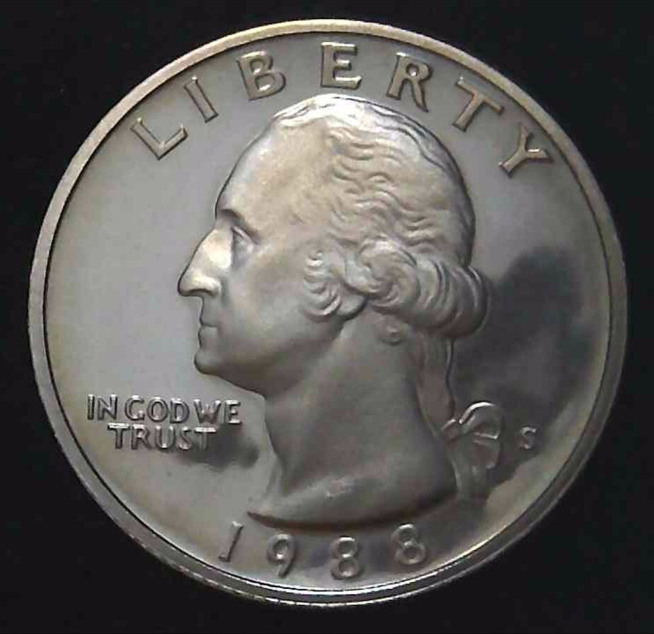 1988-S 25C Washington Quarter GDC Proof CN CLAD 25sh0606-1