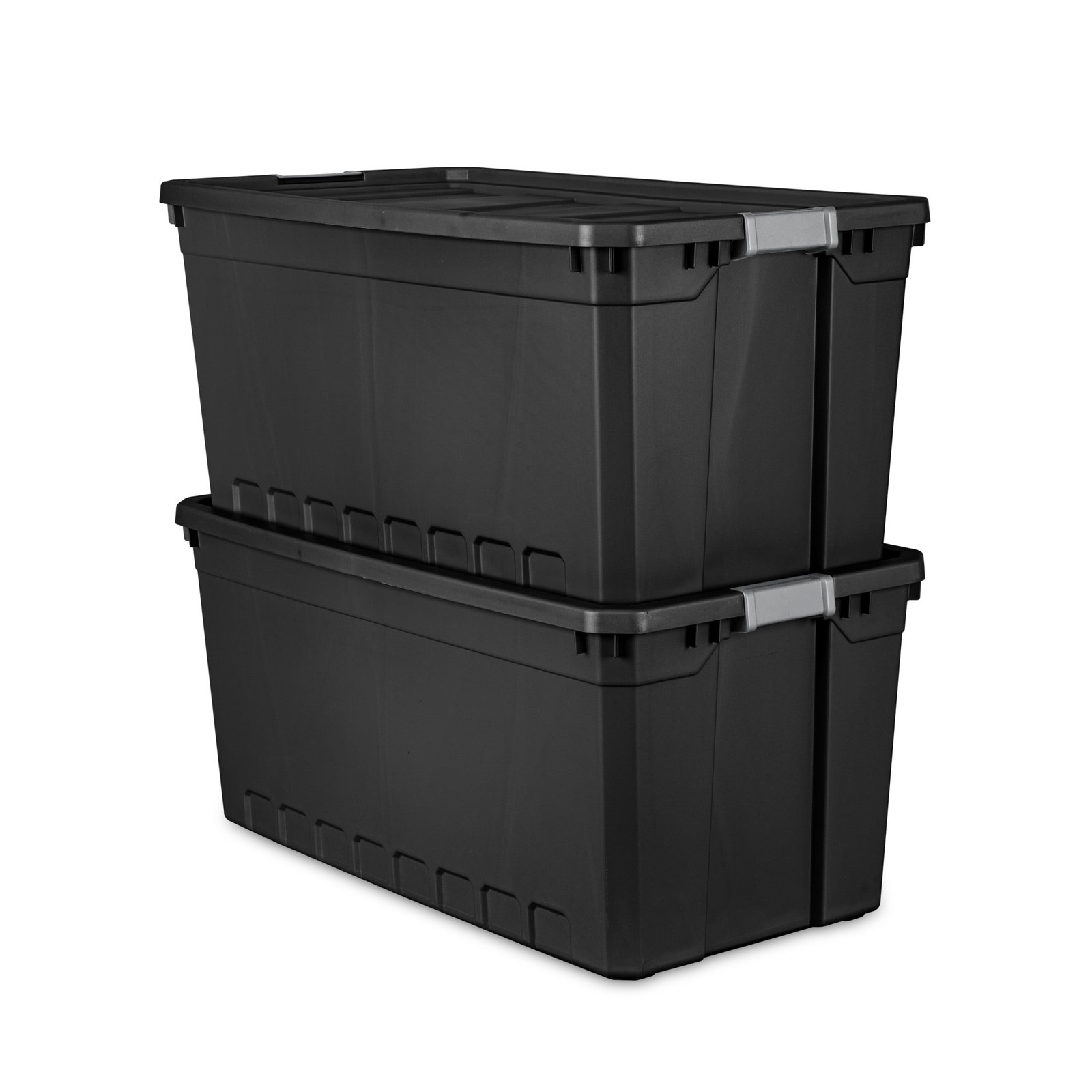 3 PACK 50 Gal Storage Containers Large Stacking Bin Box Plastic Tote Organizer