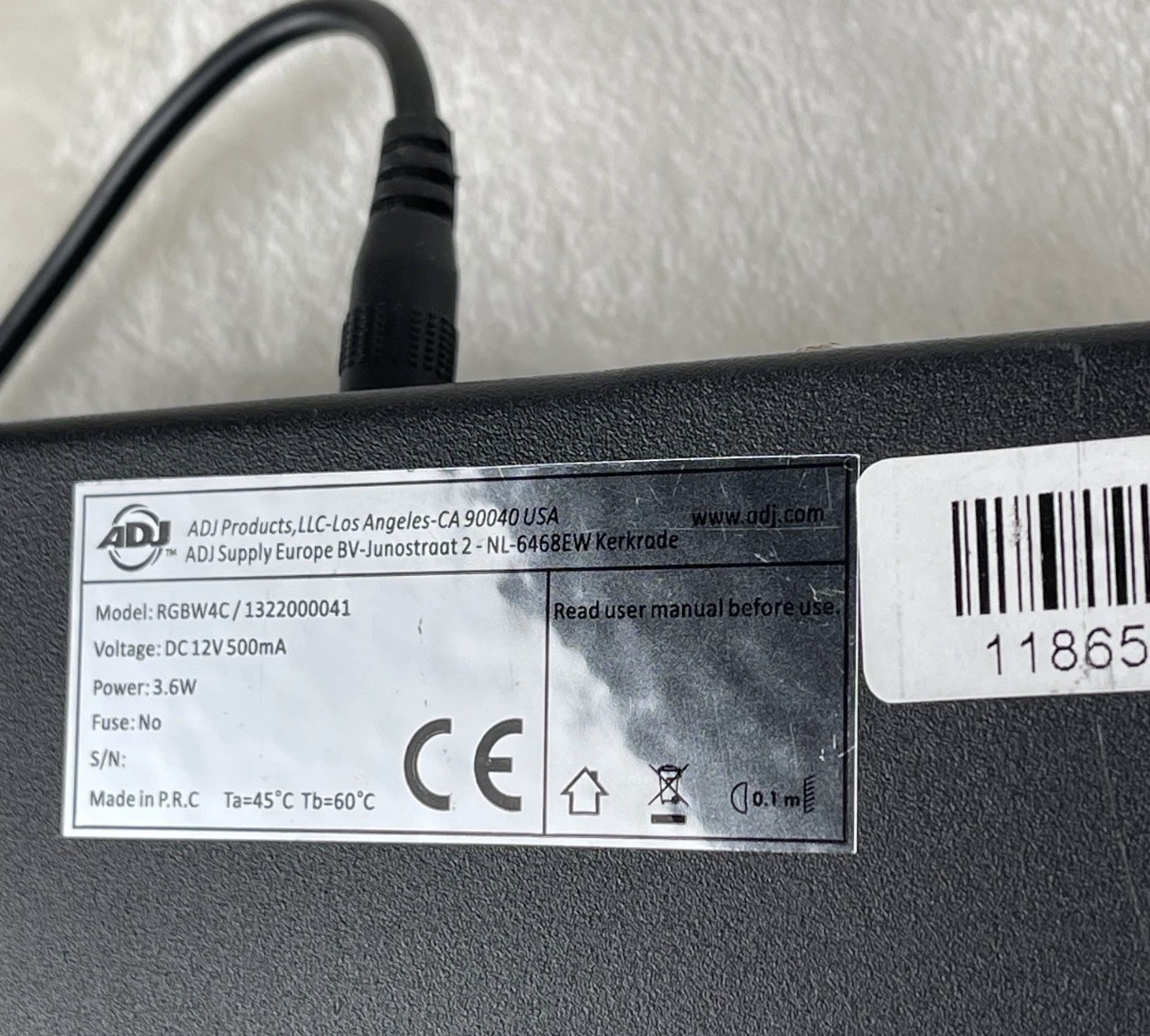 ADJ RGBW4C LED Controller . American DJ. Never Used, Missing Power Adapter