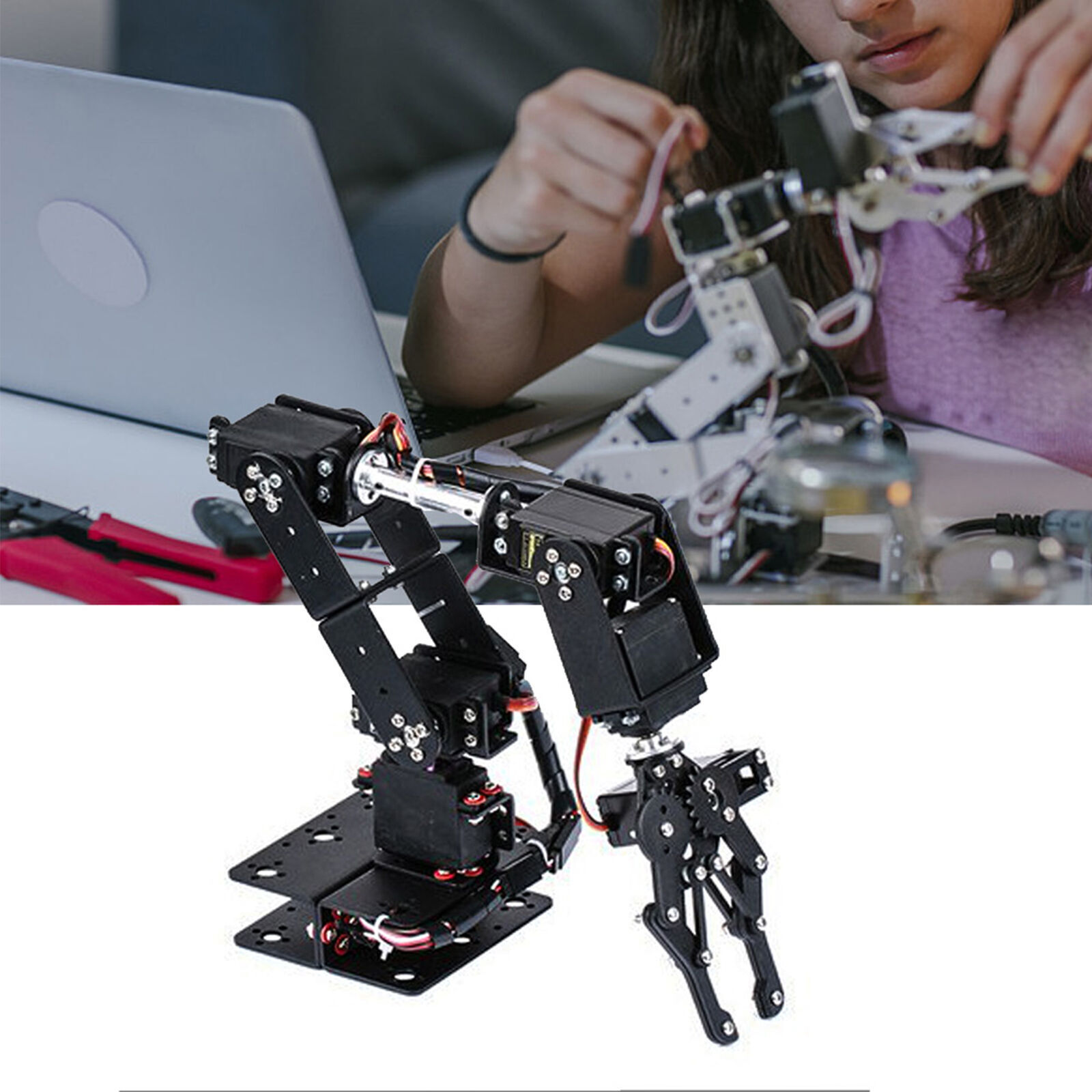 6DOF Robot Mechanical Arm Clamp Claw Kit DOF Manipulator Industrial Robot Parts