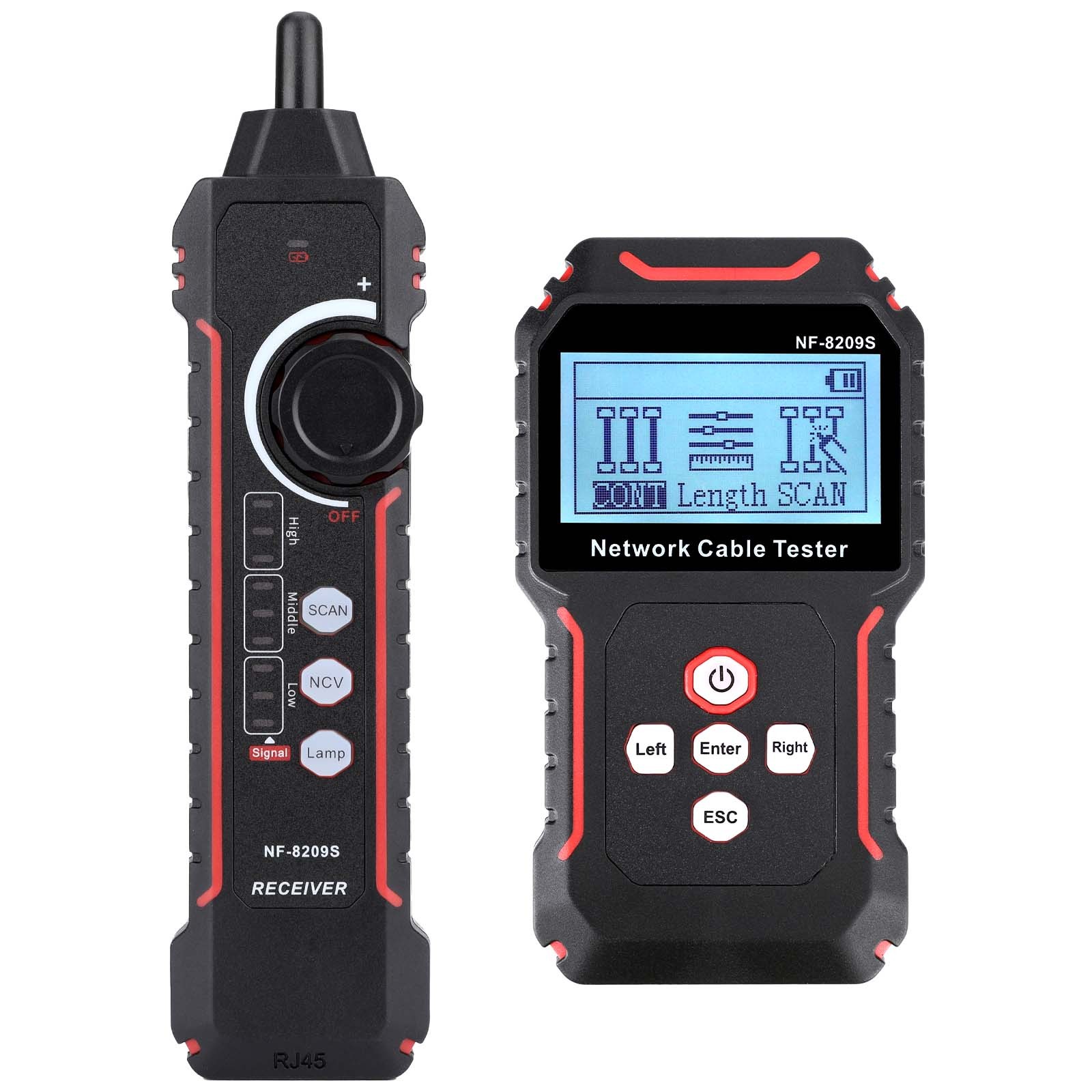 NF-8209S Network Cable Tester Ethernet Cable Tester with CAT5, CAT6 Line Tracer