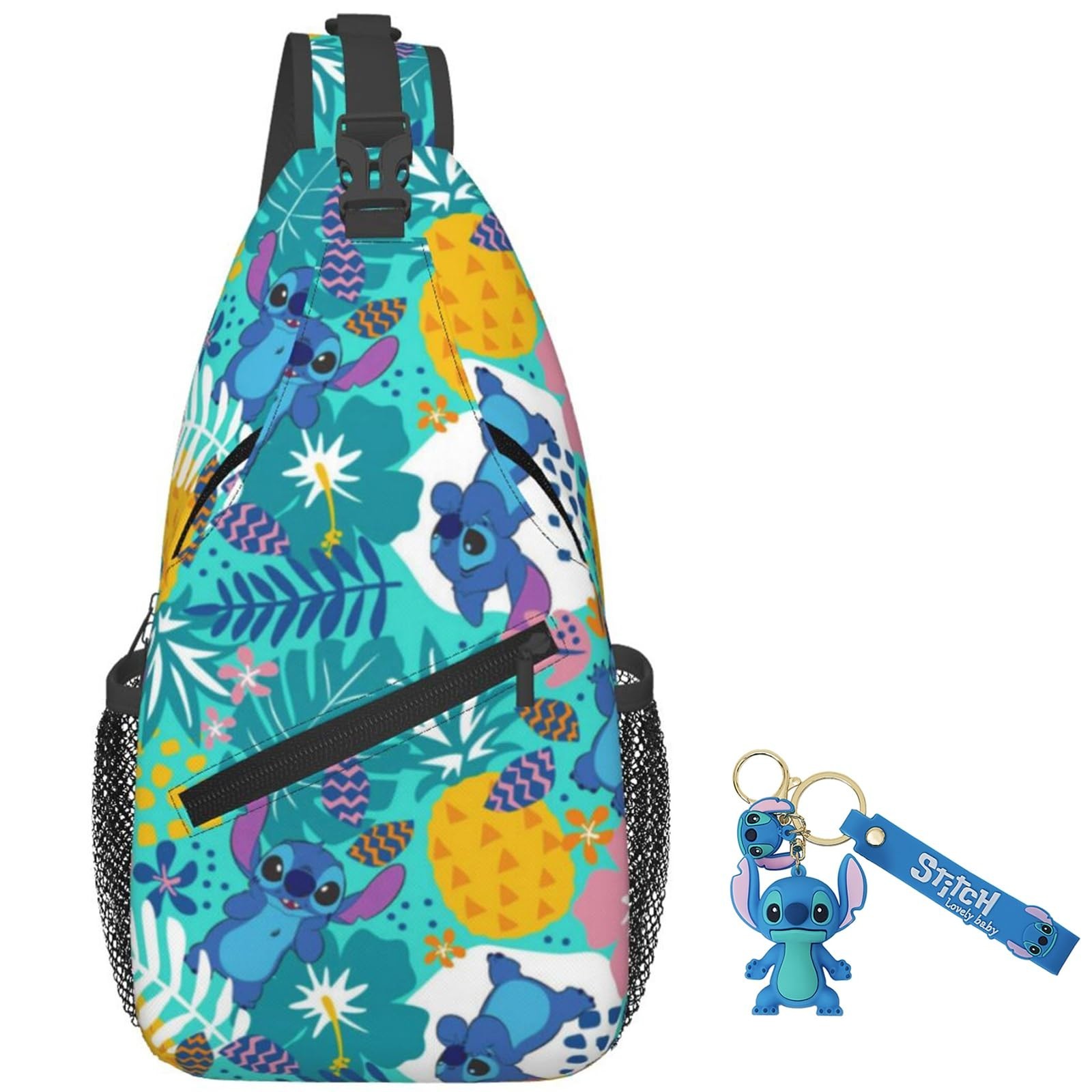 Crossbody Bags for Men, Cartoon Sling Bag, Cute Casual Chest Bags, Adjustable...