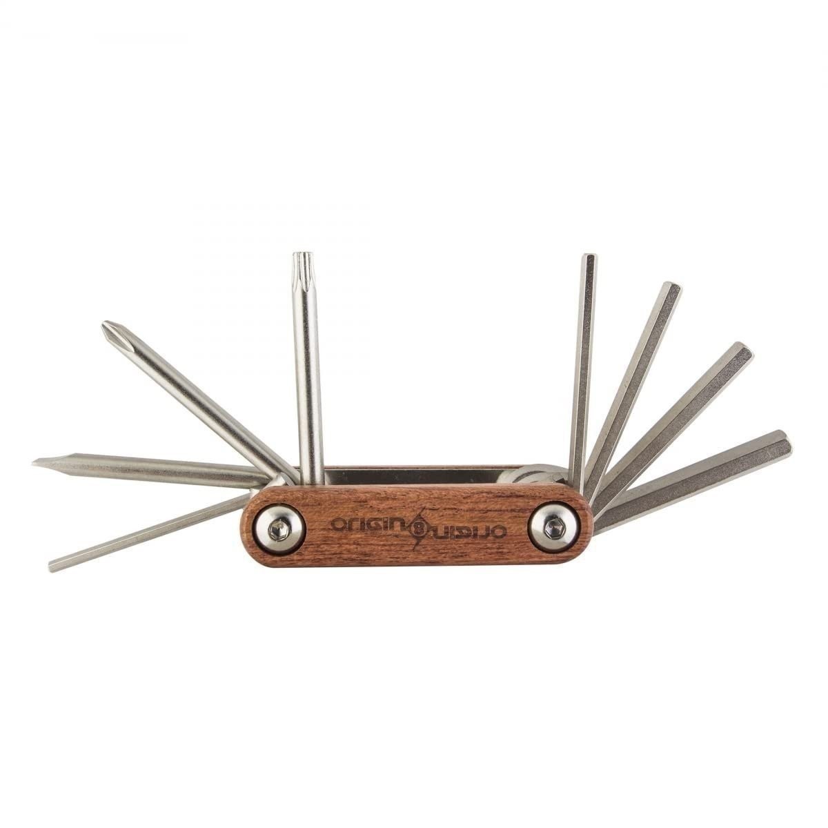 Origin8 Wood Handled 8-in-1 Mini Bicycle Tool