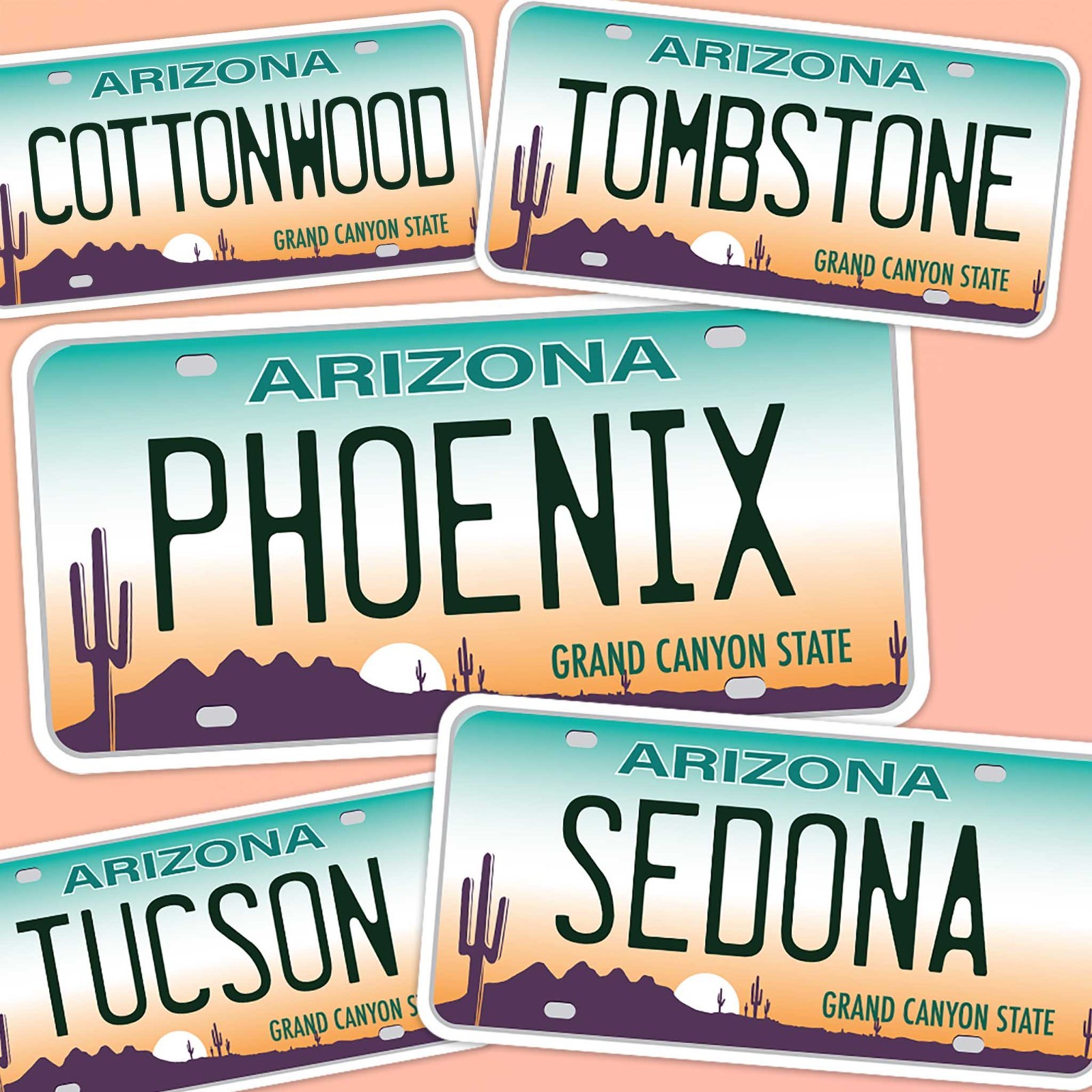 Arizona License Plate Stickers - Choose Your AZ City