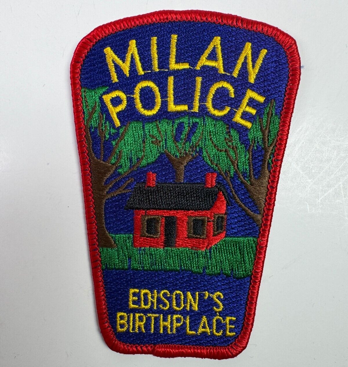 Milan Police Ohio Edison's Birthplace Patch P7