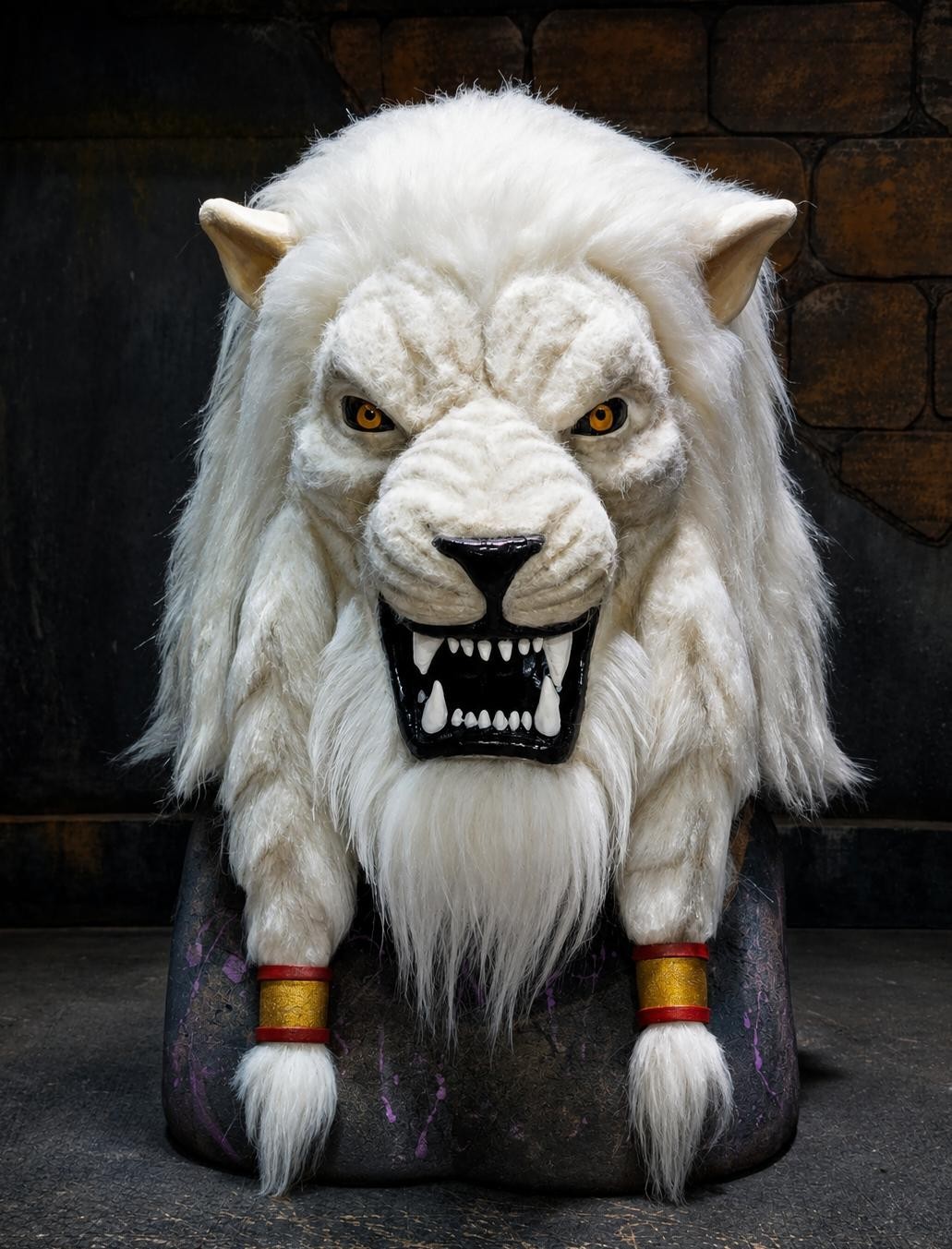 Battle Beast White Latex MASK Comic Cosplay