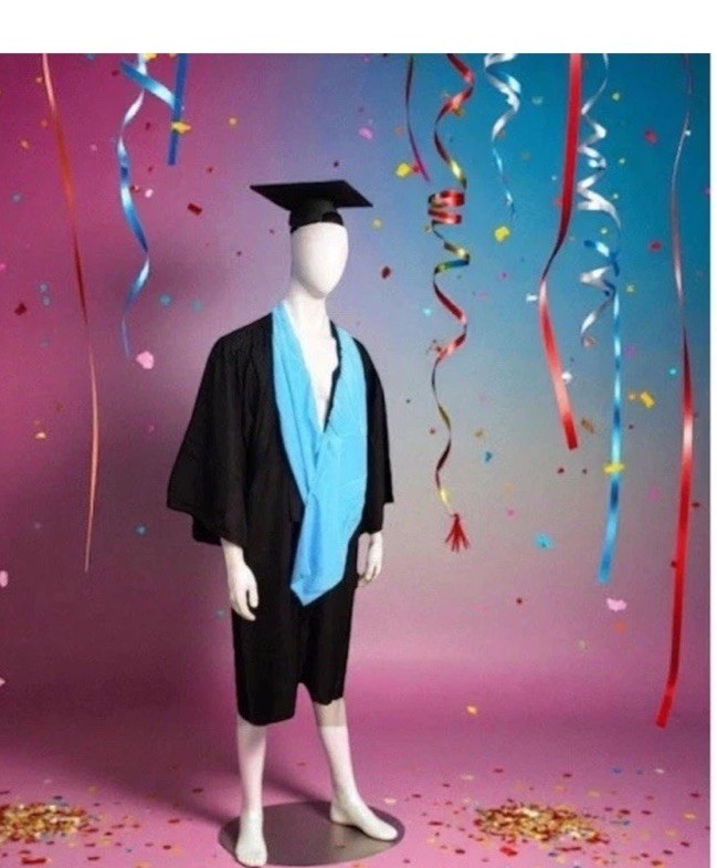 Classic Black Doctoral Gown, Hood, Graduation Set | Customized“